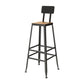 Industrial Black Base Counter Stool Iron Footrest Counter & Bar Stool