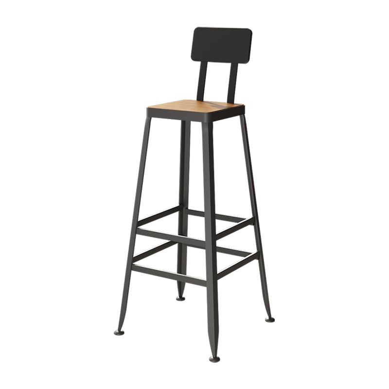 Industrial Black Base Counter Stool Iron Footrest Counter & Bar Stool
