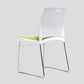 Silla de escritorio contemporánea de 18" de ancho, color blanco, sin ruedas, silla de oficina