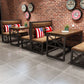 Industrial Solid Wood Dining Table Brown Rectangle Table with Black Frame for Dinning Room Clearhalo ' dining_table' 'Dining Tables & Seating' 'Dining Tables' 'furn' 'furn_dining_table' 'Furniture' 'furniture_dining_table' 'Kitchen & Dining Furniture' 'kitchen&dining_furn' 'kitchen' 'kitchen_dining_table' 1200x1200_f0b44021-91cd-4507-8b08-7c39f061d16a
