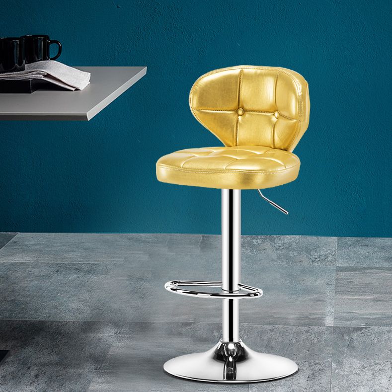 Modern Liftable Rotatable Counter Stool Steel Household Bar Stool with Cushion and Pedal Clearhalo 'Bar Furniture' 'Bar Stools' 'bar_stools' 'furn' 'furn_bar_stools' 'furniture_bar_stools' 'Kitchen & Dining Furniture' 'kitchen&dining_furn' 'kitchen' 'kitchen_furn' Furniture' 1200x1200_f0b4498b-2e69-457f-972a-1fdca61f1ec4