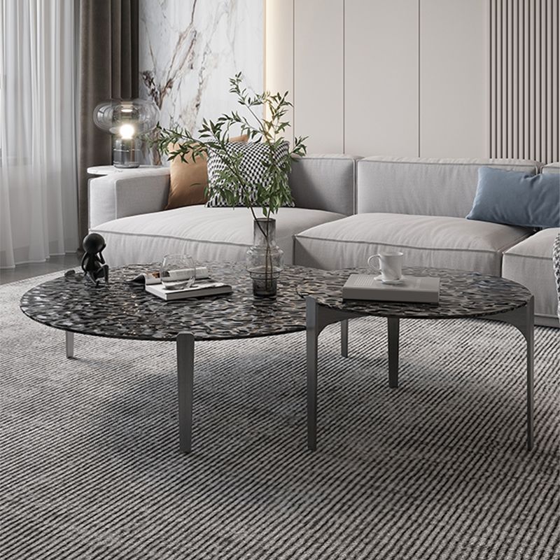 Glass Top Coffee Cocktail Table Coffee or End Table with 3 Legs Clearhalo 'Coffee & Accent Tables' 'Coffee Tables' 'coffee_tables' 'furn' 'furn_coffee_tables' 'Furniture' 'Living Room Furniture' 1200x1200_f0b5887c-e37e-496a-9464-093405951102