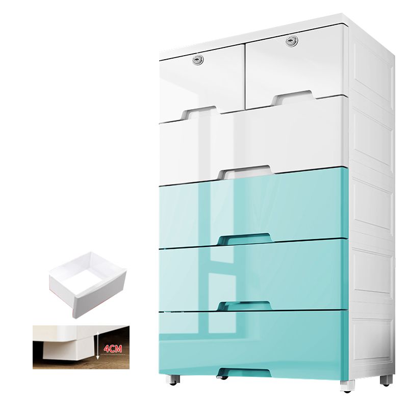 Plastic Storage Cabinet Modern Non-Hanging Wardrobe Armoire for Home