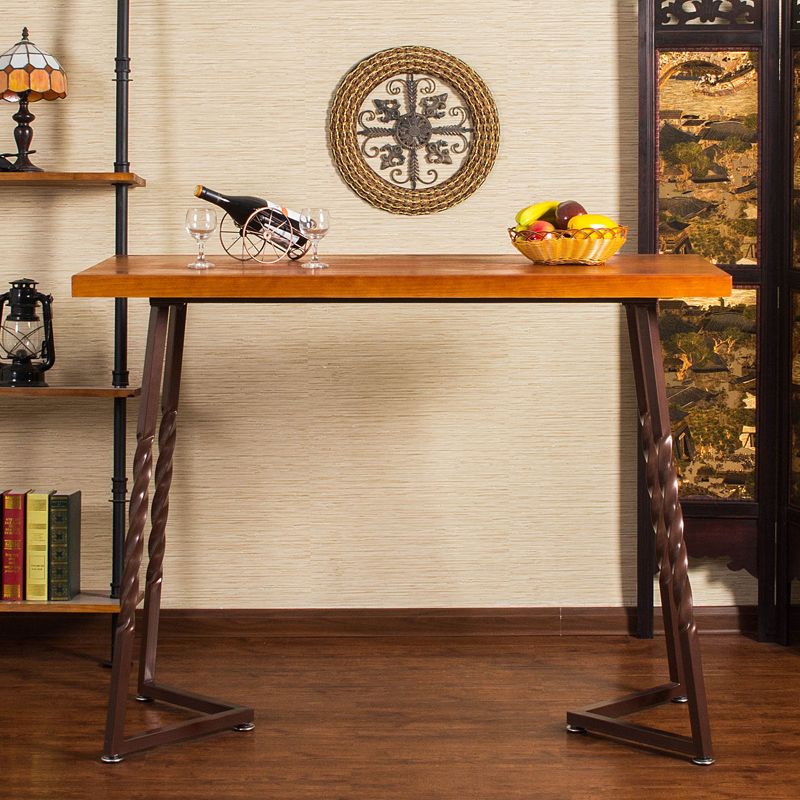 Industrial Style Solid Wood Pub Dining Set 1/2/5 Pcs Rectangular Pub Set for Home Clearhalo 'Bar Furniture' 'furn' 'furn_home_bar_bar_sets' 'Furniture' 'Home Bars & Bar Sets' 'home_bar_bar_sets' 'Kitchen & Dining Furniture' 1200x1200_f0b62afb-a473-4f88-b85c-e77ff8b37838