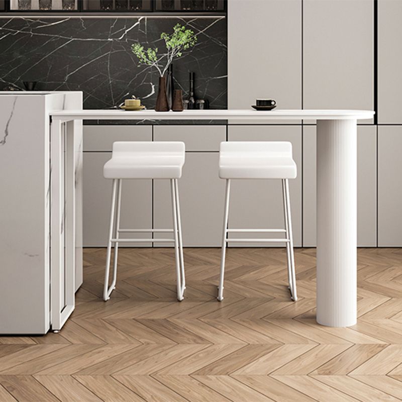 Modern Sintered Stone Double Pedestal Dining Bar Table for Kitchen Dining Room Clearhalo 'Bar Furniture' 'Bar Tables' 'bar_tables' 'furn' 'furn_bar_tables' 'Furniture' 'Kitchen & Dining Furniture' 1200x1200_f0b70f01-5de1-4b81-9724-3cb085b3c349