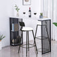 Modern White Marble Table with Rectangle Table Top Sled Table - 42" H Clearhalo 'Bar Furniture' 'Bar Tables' 'bar_tables' 'furn' 'furn_bar_tables' 'Furniture' 'furniture_bar_tables' 'Kitchen & Dining Furniture' 1200x1200_f0b76a48-6e37-4b22-ada0-a092f8a89d8d