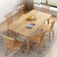 Rectangle 4 jambes Table moderne Couleur de bois clair Tableau fixe du bois massif en bois de chêne