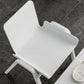 Contemporary Dining Plastic Chairs Armless Chair with Wood Legs for Home