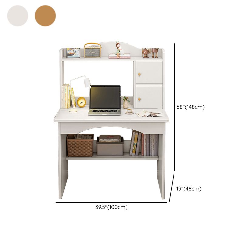 Escritorio de oficina de madera de estilo contemporáneo escritorio rectangular de tareas en blanco/natural