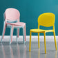 Silla de plástico contemporánea muebles laterales de comedor abiertos en acabado mate
