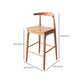 Modern Armless Backrest Counter Stool Wood Cafe Bar Stool with Wooden Seat Clearhalo 'Bar Furniture' 'Bar Stools' 'bar_stools' 'furn' 'furn_bar_stools' 'Furniture' 'Kitchen & Dining Furniture' 1200x1200_f0bc7585-df47-44ba-95b6-ecc124e2c2f9