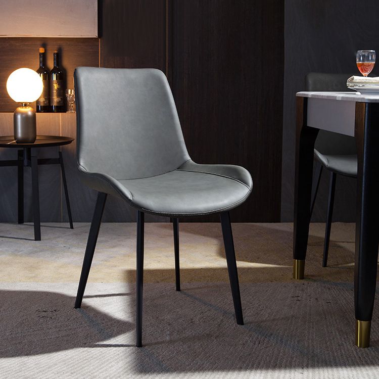 Contemporary Style Dining Chairs Metal Dining Armless Side Chair for Kitchen Clearhalo ' kitchen&dining_furn' 'Dining Chairs' 'Dining Tables & Seating' 'dining_chair' 'furn' 'furn_dining_chair' 'Furniture' 'furniture_dining_chair' 'Kitchen & Dining Furniture' 'kitchen' 1200x1200_f0bc9055-956e-4057-b178-2017c7dc0843