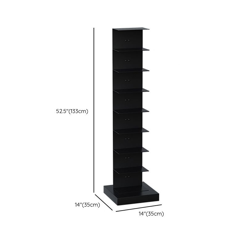 Contemporary Metal Bookshelf Black Geometric Shelf Bookcase for Study Room Clearhalo 'Bookcases' 'furn' 'furn_bookcases' 'Furniture' 'Office Furniture' 1200x1200_f0bd756f-aabd-413b-9176-cb59469cb53c