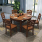 Rectangle Solid Wood Dining Table Butterfly Leaf Dining Table for Kitchen Use