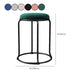 Glamour -Rundstuhl Ottoman Nase Samt Metallrahmen Kratzer Sherpa Pouf