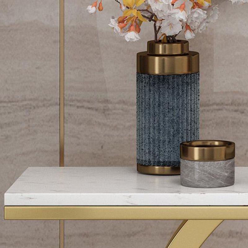 Glam Console Accent Table Antique Finish Sofa Console Table with Shelf