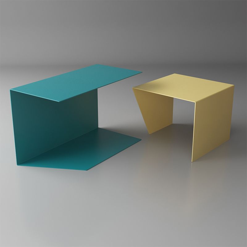 Mesa de trineo de trineo de mediados de siglo de la mesa del sofá metal de la mesa del sofá