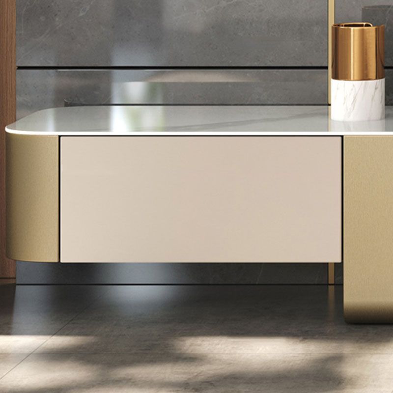 Console multimédia Glam TV Console TV de rangement fermée avec tiroirs