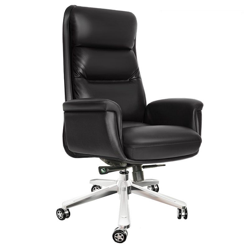 Contemporary Ergonomic Executive Leather Chair Tilt Mechanism High Back Chair Clearhalo 'furn' 'furn_office_chair' 'Furniture' 'furniture_office_chair' 'Office Chairs' 'Office Furniture' 'office_chair' 1200x1200_f0c0b9b0-b7c0-4146-badd-e0ce6491e100