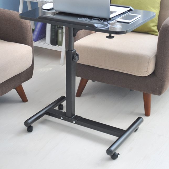 Convertitore in piedi curvo convertitore scrivania in legno fabbricato scrivania regolabile, 23,6 "l x 15,7" w