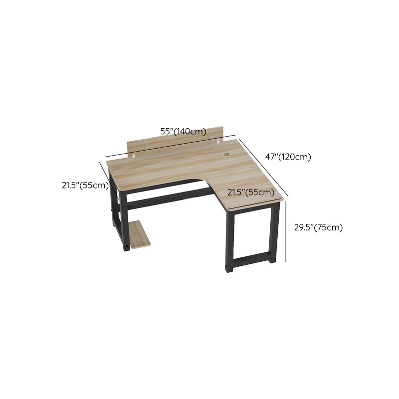 Bureau de bureau industriel Fabriqué en bois en L 29,25 pouces H bureau d'écriture