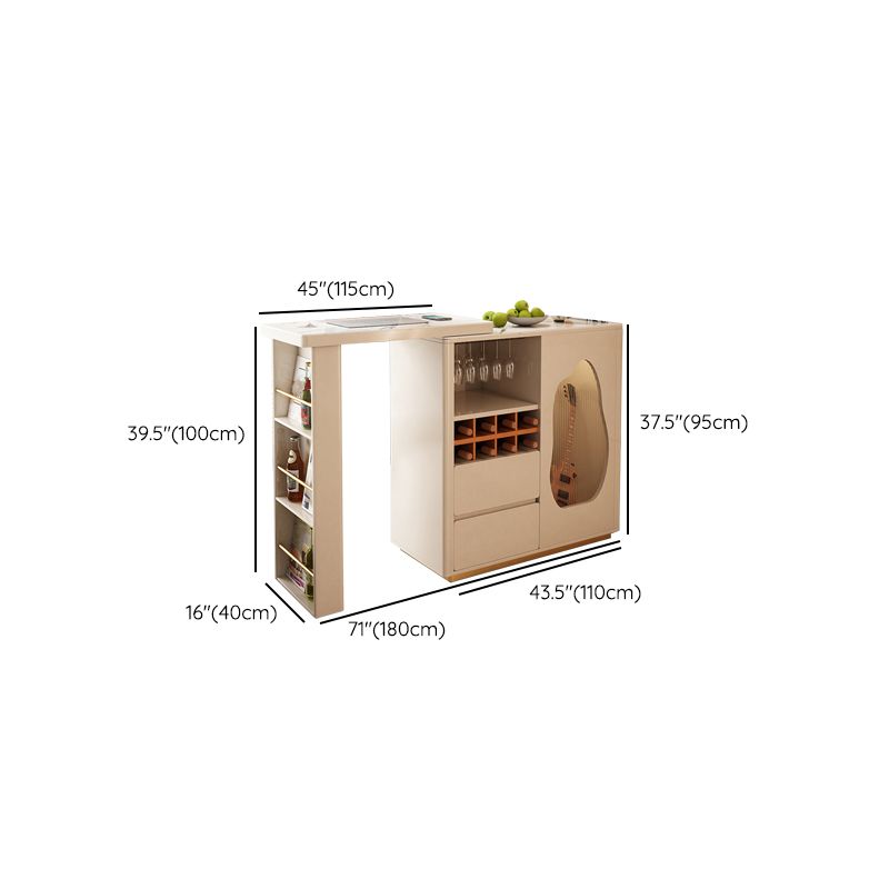 Contemporary Style Rectangle Bar Height Pub Table for Living Room Clearhalo 'Bar Furniture' 'Bar Tables' 'bar_tables' 'furn' 'furn_bar_tables' 'Furniture' 'Kitchen & Dining Furniture' 1200x1200_f0c2f437-f05f-48e2-87a8-976e2ec37ad4