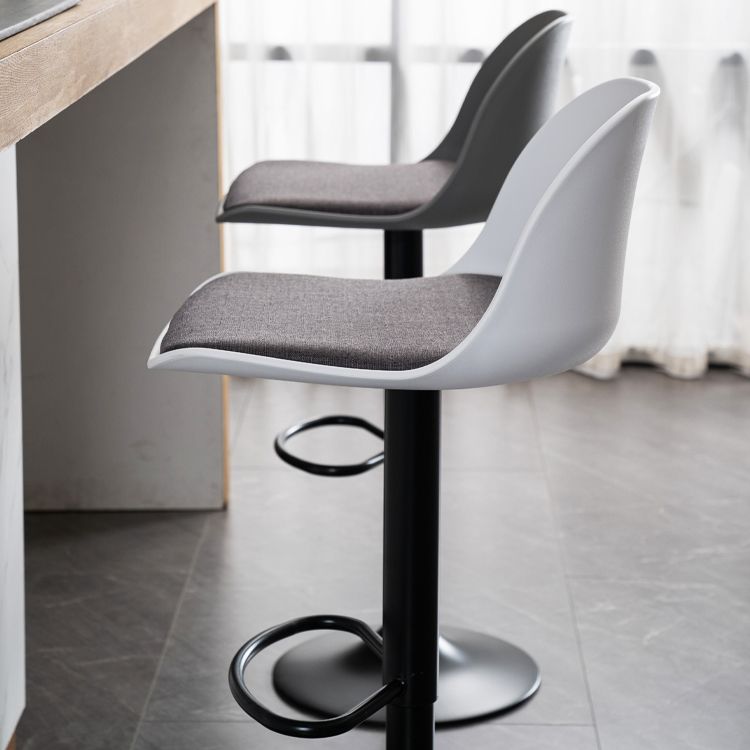 Sgabelli da bar in tessuto industriale sgabello da bar ad altezza regolabile girevole con poggiapiedi