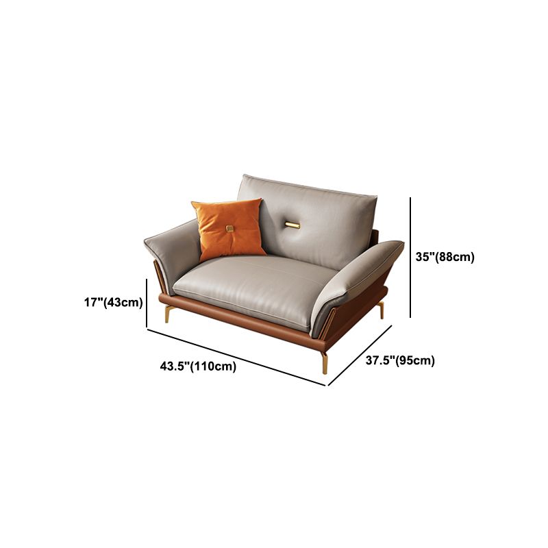 Modern Cushions Sofa 37.40" D x 34.64" H Flared Arm Sofa for Living Room Clearhalo 'furn' 'furn_sofas' 'Furniture' 'Living Room Furniture' 'Sofa' 'sofas' 1200x1200_f0c498a4-a853-4e72-b699-5b0bad4faad3