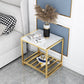 Contemporary Faux Marble Accent Table Nightstand 19.7" Tall Bed Nightstand Clearhalo 'Bedroom Furniture' 'furn' 'furn_night_stand' 'Furniture' 'night_stand' 'Nightstands' 1200x1200_f0c7b075-187a-4ffc-bb03-3f8a3b6cfc8d