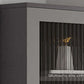 Contemporary Storage Cabinet with Shelf and Glass Doors Triangle Cabinet Clearhalo 'Cabinets & Chests' 'cabinets_chests' 'furn' 'furn_cabinets_chests' 'Furniture' 'Living Room Furniture' 1200x1200_f0c8e345-947a-4cfb-b667-5bafe3dfbc29