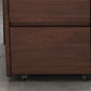 Modern Square Wood Cabinet on Wheels Side Cabinet with Drawer
