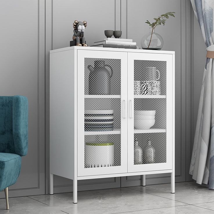 31.5"L Steel Sideboard Modern Server Cabinet with Storage for Dining Room Clearhalo 'buffet_sideboard' 'Buffets & Sideboards' 'furn' 'furn_buffet_sideboard' 'Furniture' 'furniture_buffet_sideboard' 'Kitchen & Dining Furniture' 1200x1200_f0c9d75a-6dcf-4b97-adfc-b1de2a923b5e