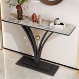 Rettangolo per console di ardesia Hall/metallo resistente a graffi Tabella 31,5 "di altezza