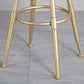Soggiorno in stile glam sgabello da bar a 4 gambe oro con pedale