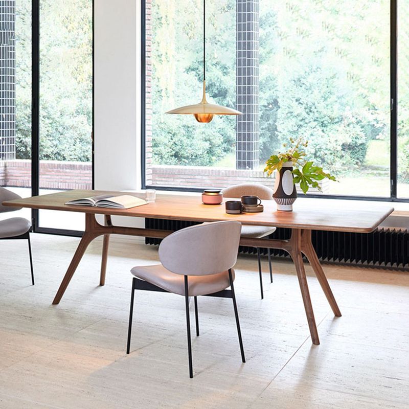 Contemporary Style Pine Dining Table 4 Legs Solid Wood Rectangle Table for Home Clearhalo ' dining_table' 'Dining Tables & Seating' 'Dining Tables' 'furn' 'furn_dining_table' 'Furniture' 'furniture_dining_table' 'Kitchen & Dining Furniture' 'kitchen&dining_furn' 'kitchen' 'kitchen_dining_table' 1200x1200_f0cd2912-4f59-47ec-9465-4690b6dc0ffd