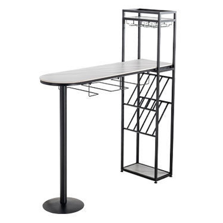 Stone Top Bar Dining Table Traditional Luxury Bar Table with Double Pedestal Base Clearhalo 'Bar Furniture' 'Bar Tables' 'bar_tables' 'Furniture' 'furniture_bar_tables' 'Kitchen & Dining Furniture' 1200x1200_f0cead40-9d96-422e-bf25-a0a444e172fa