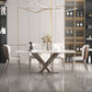 Metal Contemporary Rectangle Dining Table Sintered Stone Dining Table with Pedestal Base Clearhalo ' dining_table' 'Dining Tables & Seating' 'Dining Tables' 'furn' 'furn_dining_table' 'Furniture' 'furniture_dining_table' 'Kitchen & Dining Furniture' 'kitchen&dining_furn' 'kitchen' 'kitchen_dining_table' 1200x1200_f0cf2349-69d1-40c3-8cee-4c7b2261ee9c