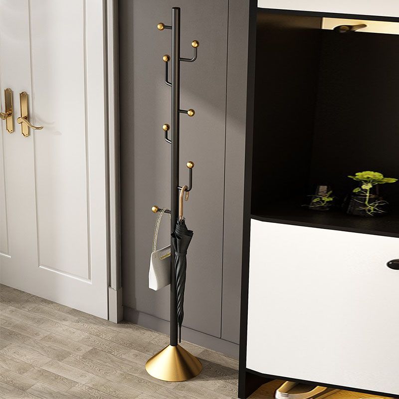 Glam Coat Rack Free Standing Coat Hook Metal Hall Stand Living Room Clearhalo 'Entry & Mudroom Furniture' 'furn' 'furn_hall_tree_coat_racks' 'Furniture' 'Hall Trees & Coat Racks' 'hall_tree_coat_racks' 1200x1200_f0cf466d-c81d-48e7-a664-cc5d33e88924