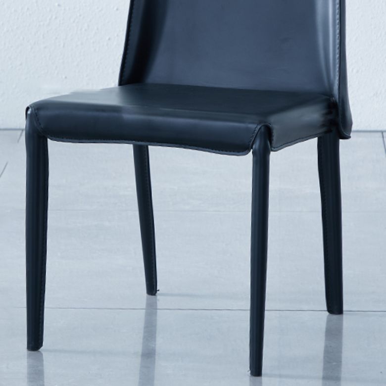 Eigentijdse keuken eetstoelen armloze lederen eetstoelen met lederen lederen