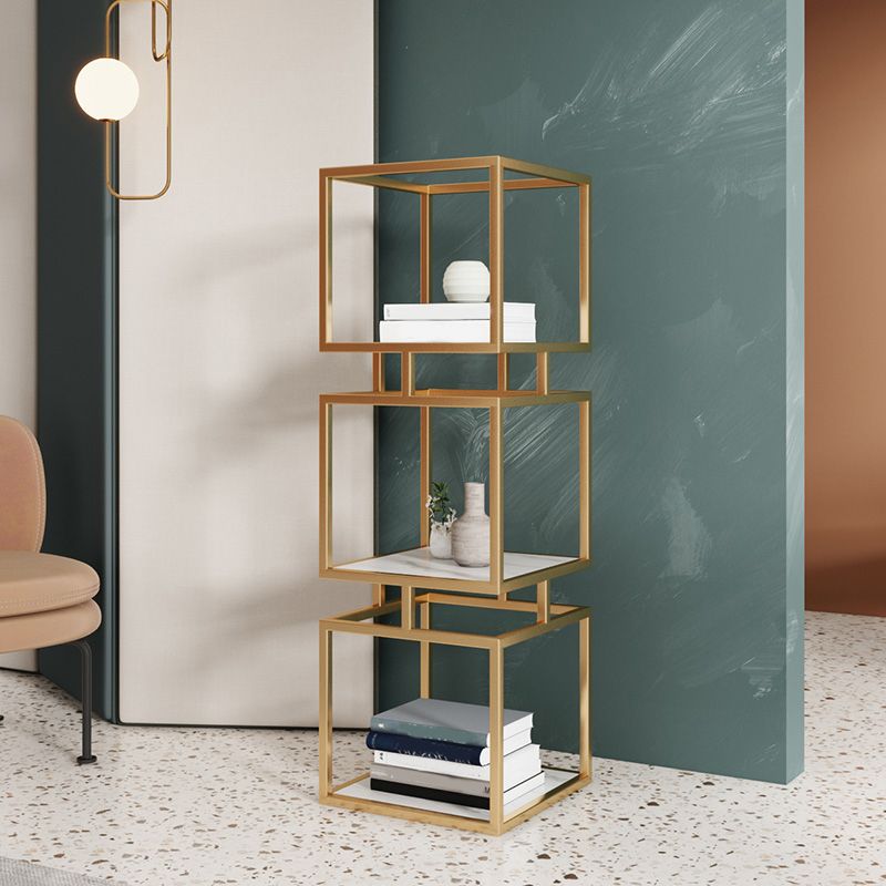 Industrial Metal Open Back Bookshelf Vertical Bookshelf for Living Room Clearhalo 'Bookcases' 'furn' 'furn_bookcases' 'Furniture' 'furniture_bookcases' 'kitchen' 'kitchen_bookcases' 'Living Room Furniture' 'Office Furniture' 1200x1200_f0d1ae46-638d-4468-aad7-d00fee361f16