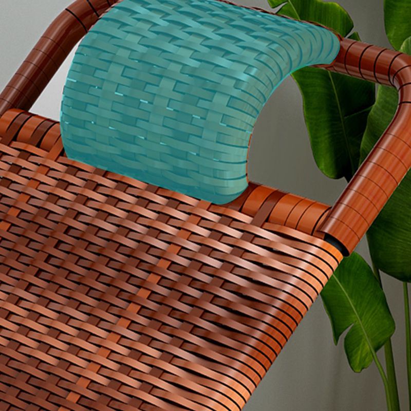 Moderne schommelstoel geweven touw rocker stoel met grijs frame