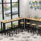 Metal and Wood Rectangular Table, Modern Style Home Living Room Kitchen Bar Table Clearhalo 'Bar Furniture' 'Bar Tables' 'bar_tables' 'furn' 'furn_bar_tables' 'Furniture' 'Kitchen & Dining Furniture' 1200x1200_f0d2d889-98ed-4071-8a7c-80756646ea5b
