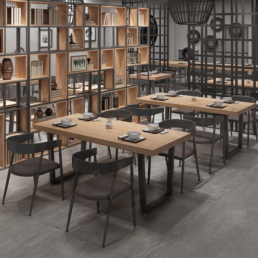 Tavolo da pranzo in legno massiccio di pino tavolo da pranzo rettangolo con doppio piedistallo