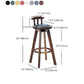 Traditional Counter Bar Stool Leather Armless Bar Stool with Footrest Wood Base Clearhalo 'Bar Furniture' 'Bar Stools' 'bar_stools' 'furn' 'furn_bar_stools' 'furniture_bar_stools' 'Kitchen & Dining Furniture' 'kitchen&dining_furn' 'kitchen' 'kitchen_furn' Furniture' 1200x1200_f0d3b0b4-1ab1-4907-b14a-33030657f14f