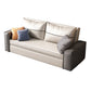 Cama de sofá de cuero de faux beige 35.43 "Sofá de durmiente plegable contemporáneo de ancho