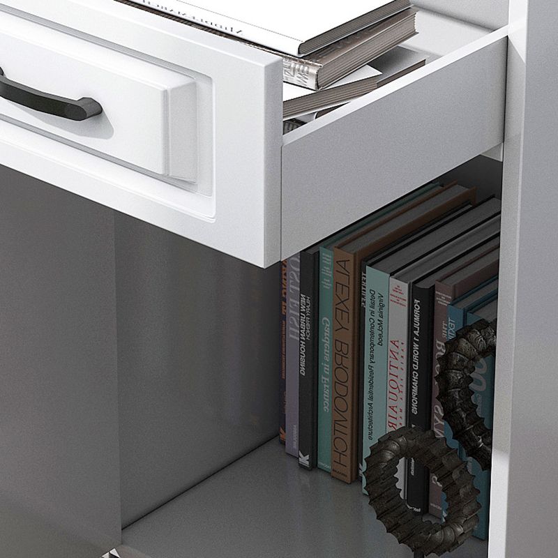 Modern Closed Back Bookshelf Engineered Wood Book Shelf with Cabinets for Home Office