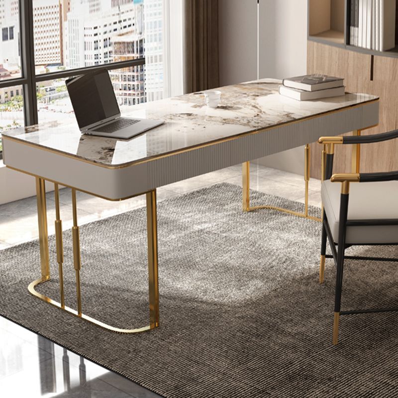 Hedendaagse woningschrijfbureau rechthoekige kantoorbureau met 3 opbergladen