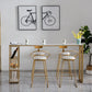 Glam Rectangle Counter Height Dining Table White and Gold Pub Table Clearhalo 'Bar Furniture' 'Bar Tables' 'bar_tables' 'furn' 'furn_bar_tables' 'Furniture' 'Kitchen & Dining Furniture' 1200x1200_f0d7de3e-dc12-4538-ac54-6086db328d7f