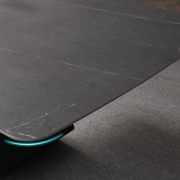 Modern 1/3/4/5/7 Pieces Grey Dining Table Set with Sintered Stone Top Steel Dinette Set Clearhalo 'Dining Room Sets' 'Dining Tables & Seating' 'dining_room_set' 'furn' 'furn_dining_room_set' 'Furniture' 'furniture_dining_room_set' 'Kitchen & Dining Furniture' 'kitchen&dining_furn' 'kitchen' 1200x1200_f0d8088b-6a40-4c68-8718-76cf6f58e3e1