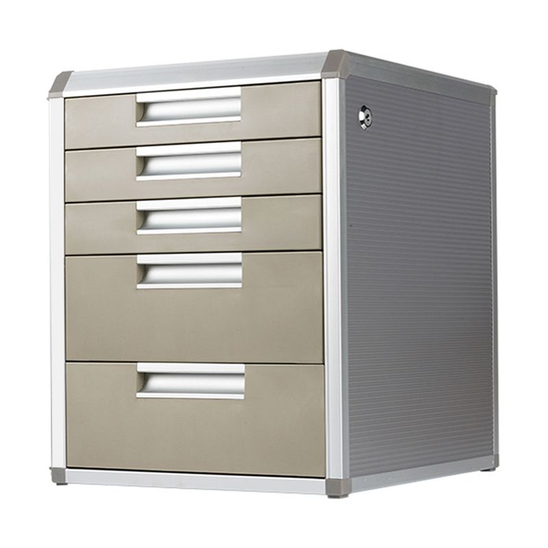 Mobile moderno mobile laterale di cassetti argento per la casa o l'ufficio
